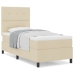 Cama con Somier con Colchón Crema 90x200 cm Tela