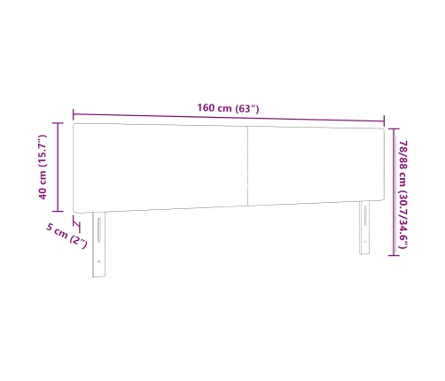 Cabecera  Diseño Sencillo Crema 160 cm Tela de Terciopelo
