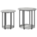 Mesa Lateral  2 pcs Gris Sonoma de Madera y Metal