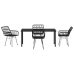 Conjunto de Comedor de Jardín de 5 Piezas  Negro Polirratán