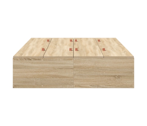 Estructura de Cama con Almacenamiento  Sonoma Roble 120x200 cm