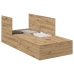 Estructura de Cama de Almacenamiento  Roble Artesanal 100x200 cm