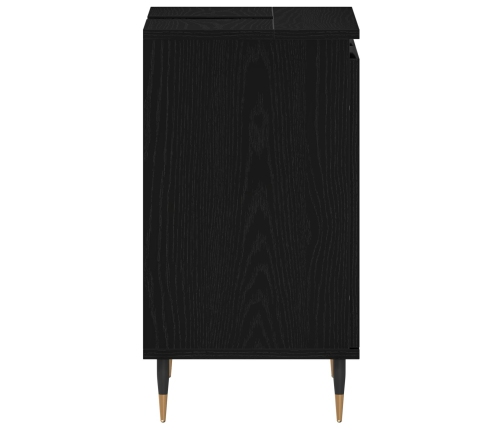 Gabinete para Lavabo  Roble Negro 58x33x60 cm Madera Elaborada
