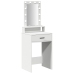 Mesa de tocador  con luces LED Blanca 50x41x140 cm