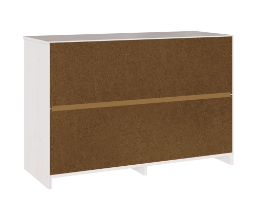 Comoda  ""DRAMMEN"" Blanca 111x43x73,5 cm de Madera Sólida de Pino