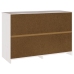 Comoda  ""DRAMMEN"" Blanca 111x43x73,5 cm de Madera Sólida de Pino