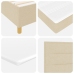 Cama con somier  con colchón y LED crema 100x200 cm tela
