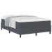 Cama con somier  con colchón gris oscuro 140x200 cm Tela de canalé