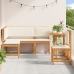Conjunto de Comedor de Jardín de 4 Piezas  con Cojines - Madera Maciza de Acacia