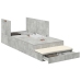 Cama con Almacenamiento  Gris concreto Madera elaborada 75 x 190 cm