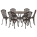 Conjunto de Comedor de Jardín de 7 Piezas de  en Aluminio Fundido Bronce