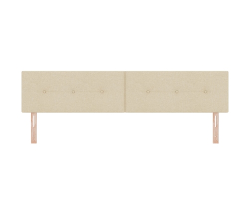 Cabecero  Acolchado en Botones Crema 200 cm Tela