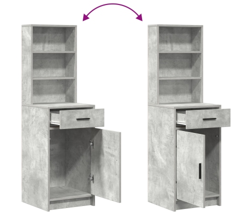 Conjunto de Tocador de 3 Piezas  en Gris Concreto de Madera Engineered