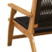Banco de Jardín  Negro 76x122x73 cm Madera Sólida de Acacia