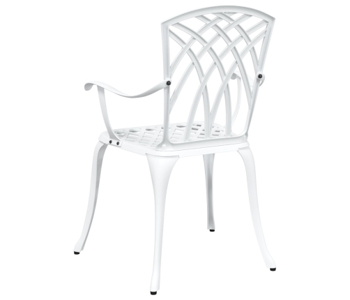 Sillas de Jardín  2 pcs en Aluminio Fundido Blanco