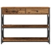 Mesa Consola  de Madera Vieja 100x28x75 cm de Madera Ingenierizada y Acero