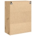 Gabinete Suspendido con Puertas de Vidrio Roble Artesanal 69.5x34x90 cm