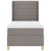 Cama con somier  y colchón Taupe 100x200 cm Tela