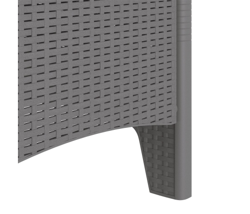 Silla de Jardín  Conjunto de 2 Gris claro y crema Polipropileno