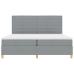 Cama Base Tapizada con Colchón Gris Claro 200x200 cm Tela