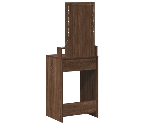 Mesa de Tocador  con Luces LED Madera de Fresno 50x41x140 cm