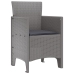Silla de Jardín  Juego de 2 Gris Claro, Antracita Polipropileno