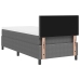 Cama con Base  con Colchón Gris Claro 90x200 cm Tela de Pana