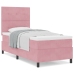Cama con somier y colchón  Rosa 100x200 cm Terciopelo