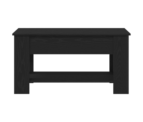 Mesa de café de roble negro  - 101x49x52 cm fabricada con madera engineered