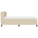 Estructura de Cama con Colchón Crema Tejido 100 x 200 cm