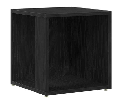 Mesa Lateral  Negro Roble 33x33x34,5 cm Madera Ingenierizada