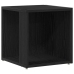 Mesa Lateral  Negro Roble 33x33x34,5 cm Madera Ingenierizada