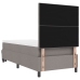 Cama con Somier con Colchón y Banco Taupe 100x200 cm Tela