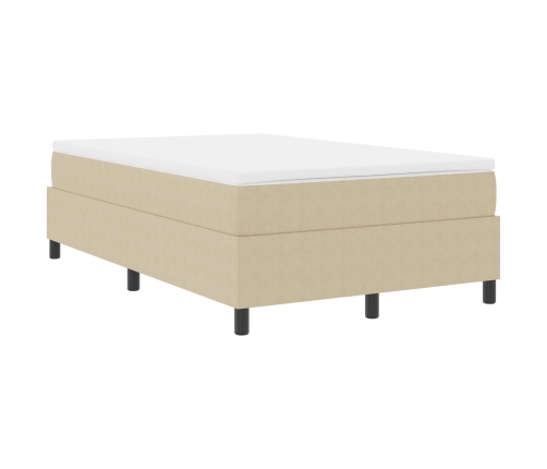 Cama con Somier con Colchón Beige 120x200 cm Tela de Corduroy