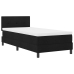 Estructura de Cama  con Colchón Negro y Blanco Tela 90 x 200 cm
