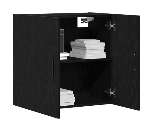 Armario de pared  roble negro 60x31x60 cm madera elaborada