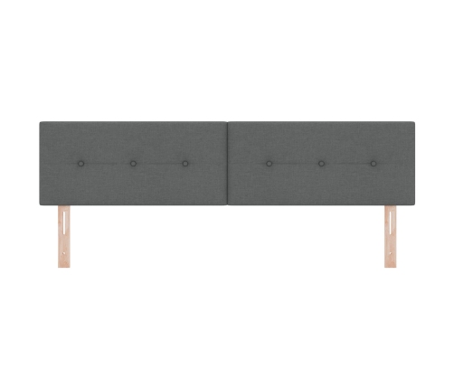 Cabecero  Tapizado con Botones Gris Oscuro 180 cm Tela