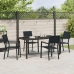 Conjunto de Comedor de Jardín de 5 Piezas Negro HDPE