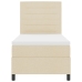 Cama con somier  con colchón crema 90x200 cm tela
