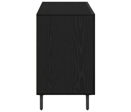 Consola Negra de Roble  100x36x60 cm de Madera de Ingeniería