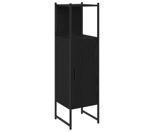 Armario de baño  Negro Roble 33x33x120,5 cm Madera elaborada