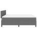 Cama con Box Spring  y Luz LED Gris Claro Super King de Tejido de Corduroy