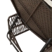 Tumbona Marrón y crema Ratán PE 157 x 55 x 92 cm Plegable