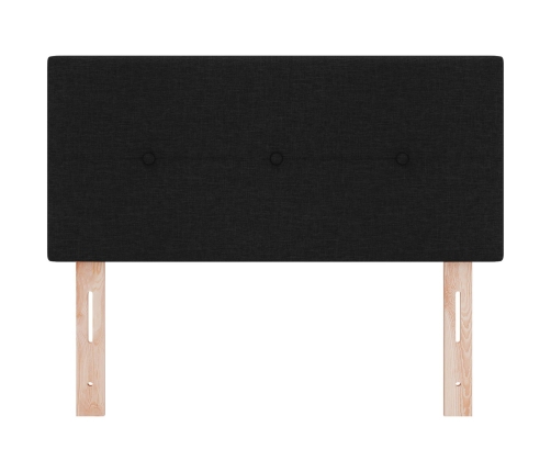 Cabecero  Tapizado con Botones Negro 90 cm Tela