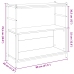 Cabinet de Libros  Negro Roble 80x30x78,5 cm Madera Ingenierada