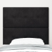 Cabecera  con botones, tapizada en terciopelo negro de 90 cm