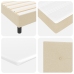 Cama Box Spring con Colchón & LED Crema 180x200 cm Tela