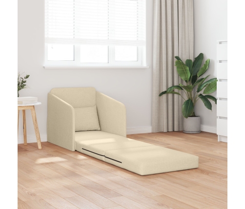 Sofá Cama  2 en 1 Crema 65x80x83 cm Tela