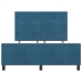 Estructura de Cama  Azul Oscuro 140x190 cm Terciopelo