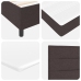Cama con Estructura de Caja  con Colchón y Banco Marrón Oscuro 100x200 cm Tela